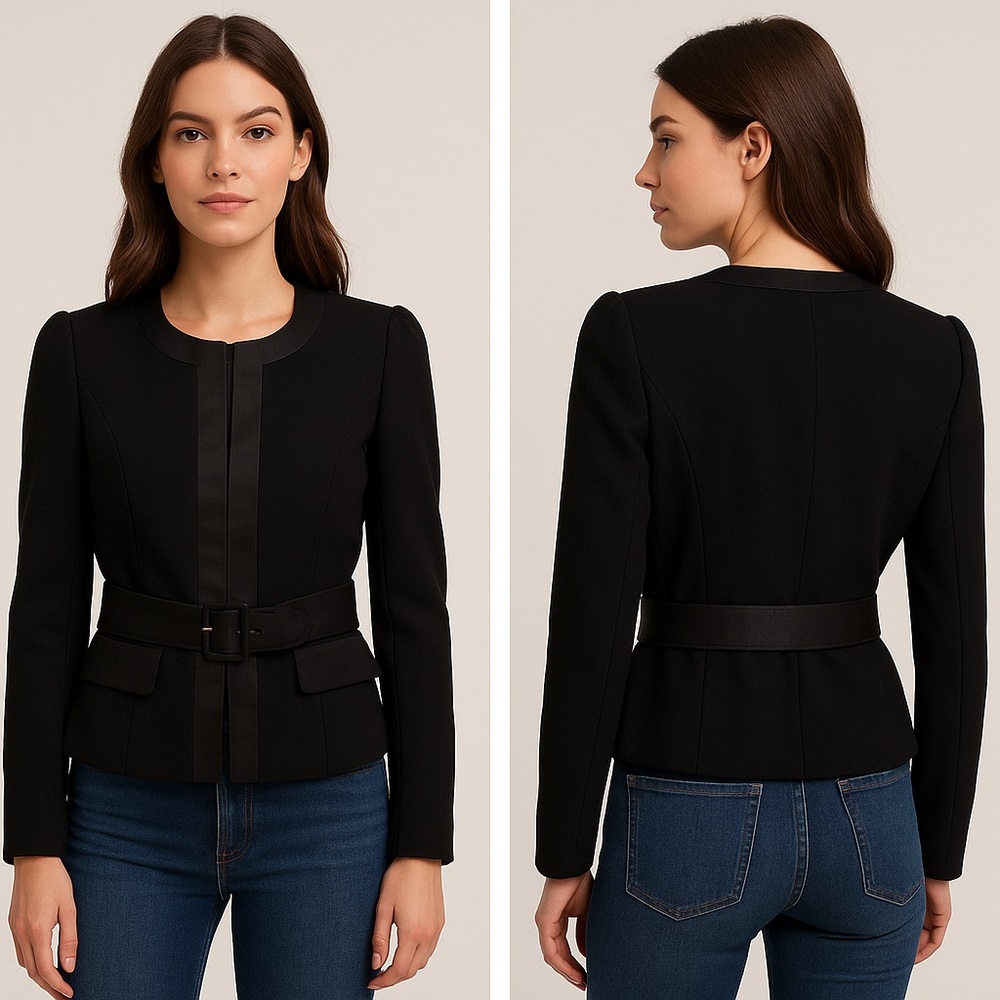 Rachel Zoe Black Belted Blazer Sz. 6‎